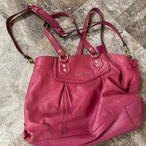 Coach Red Leather Bag